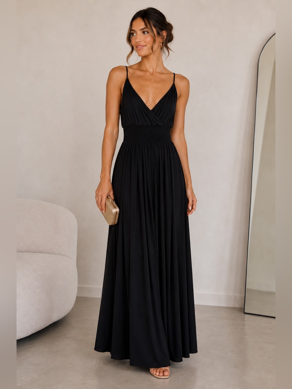 West Kei Black Sleeveless Maxi Sundress
